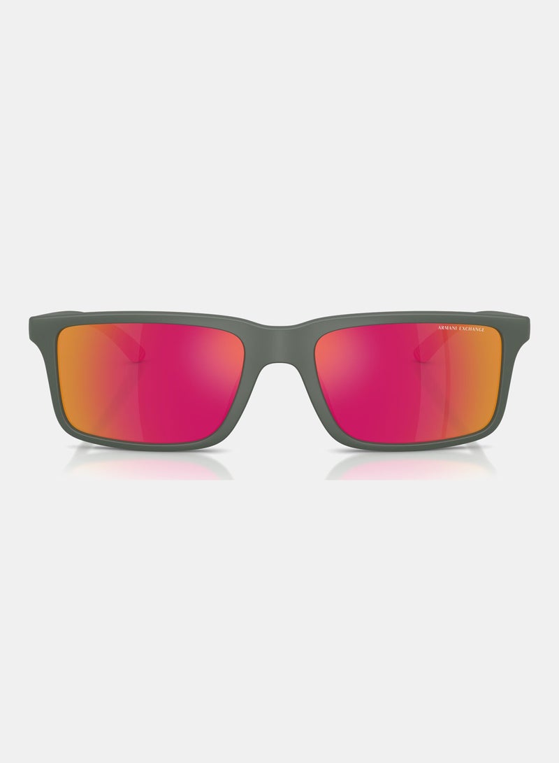 Armani Exchange Full Rimmed Rectangular Sunglasses 0AX4157SU - Image 5
